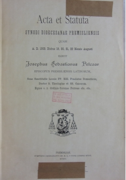 Acta Synodi dioecesanae premisliensis,1903r.
