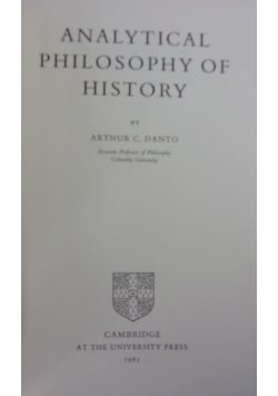 Analytical philosophy of history