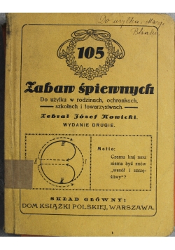 105 zabaw śpiewnych 1922 r.
