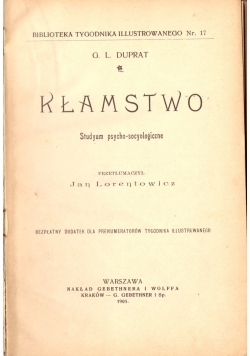 Kłamstwo, 1905 r.