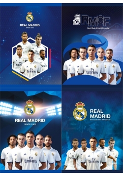 Zeszyt A5 w linie 32 kartki Real Madrid 10 sztuk mix