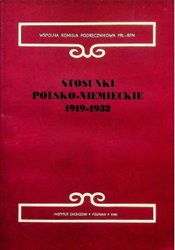 Stosunki polsko niemieckie 1919 1932