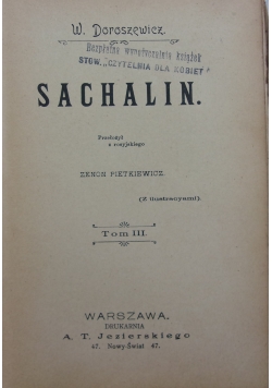 Sachalin , tom III, 1901 r.