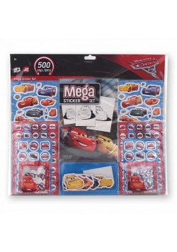 Mega zestaw z naklejkami Cars