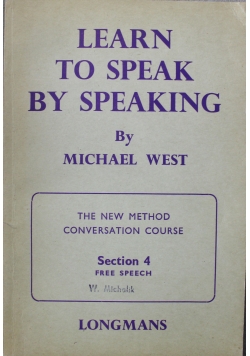 Learn to speak by speaking