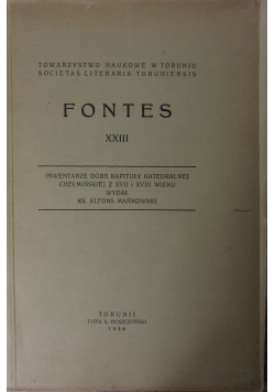 Fontes, XXIII, 1928r.
