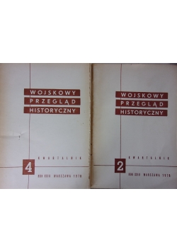 Wojskowy przegląd historyczny, Rok XXIII. Zestaw 2 książek