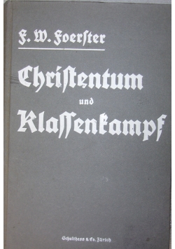 Christentum und Klassenkampf,1919r.