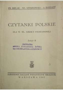 Czytanki Polskie Zeszyt 2 1947 r.