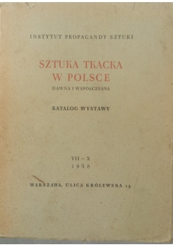 Sztuka tkacka w Polsce, 1938 r.