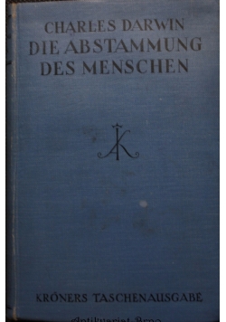 Die Abstammung des Menschen,1923