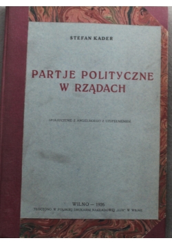 Partie polityczne w rządach 1926 r.