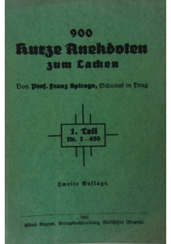Kurze Anekdoten zum Lachen, 1931 r.