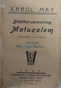 Błękitno purpurowy Matuzalem  1927 r.