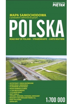 Polska 2017 mapa samochodowa 1: 700 000
