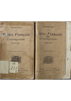 Anthologie des Poetes Francais Contemporains Tom I i II 1909 r