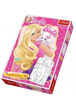 Puzzle konturowe 30 maxi Przygody Barbie TREFL