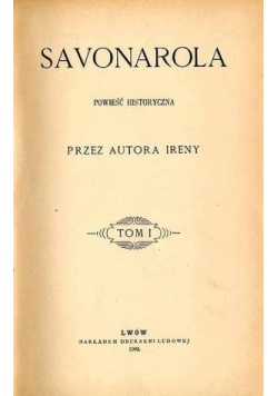 Savonarola, 1903 r
