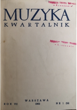 Muzyka kwartalnik nr od I do IV