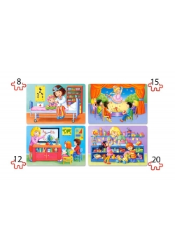 Puzzle x 4 - I like my Job CASTOR