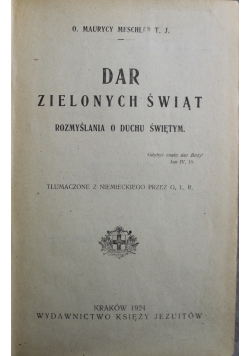 Dar zielonych świąt Rozmyślania o Duchu Świętym 1924 r