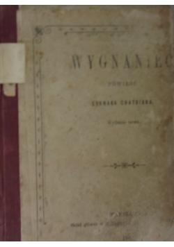 Wygnaniec powieść, 1902 r.