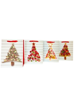 Torebka Lux brokat Xmass A4 12 sztuk
