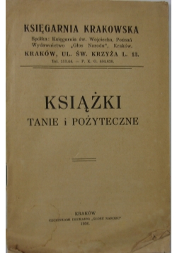 Książki tanie i pożyteczne, 1936r.