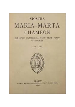 Siostra Maria - Marta Chambon, 1938 r.