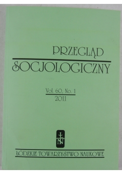 Przegląd socjologiczny Vol. 60, No. 1