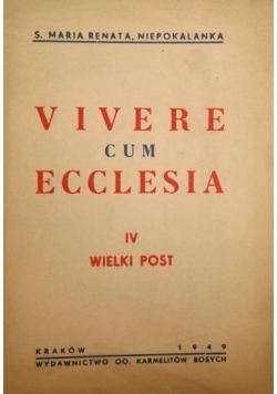 Vivere Cum Ecclesia IV Wielki Post, 1949r.