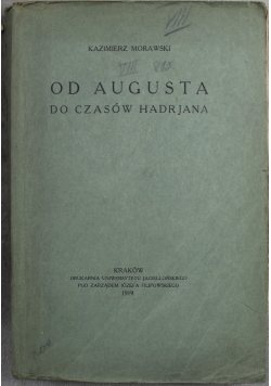 Od Augusta do czasów Hadrjana 1919 r.