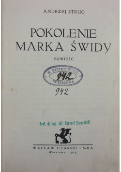 Pokolenie Marka Świdy, 1925r.