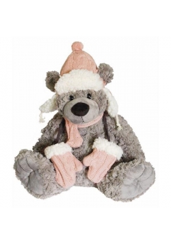 Miś Niels fungi w różowej czapce 32cm