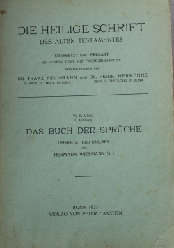 Das Buch der Spruche 1923 r.