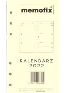 Kalendarz 2022 wkład B6 MEM/ST/TDW
