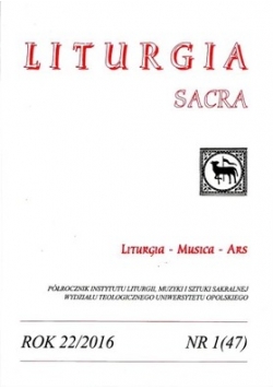 Liturgia Sacra ,Nr.1