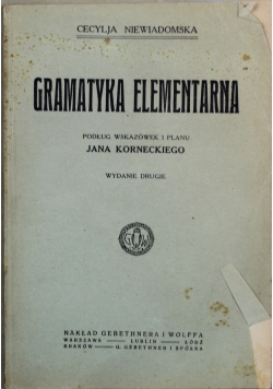 Gramatyka Elementarna 1918 r.