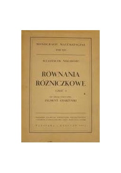 Równania różniczkowe