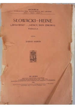 Słowacki-Heine, 1930 r.