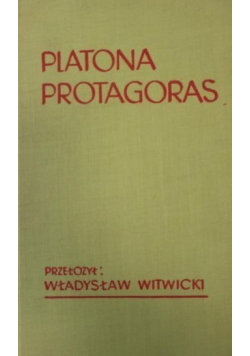 Platona Protagoras 1923r