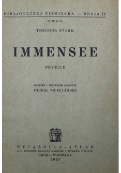 Immensee Tomik 52  1935 r