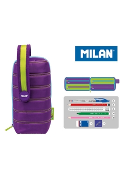 Multipiórnik MILAN owalny z 4 piórnikami COLOURS fiolet