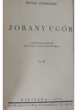 Zorany ugór, 1934 r.