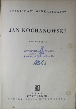 Jan Kochanowski 1947 r.
