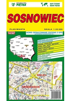 Sosnowiec 1:20 000 plan miasta PIĘTKA
