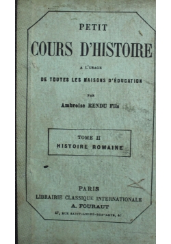 Petit Cours Dhistoire Tom II  1888 r