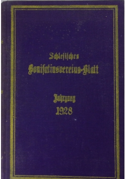 Schleslisches Boniftiusvereins Blatt, 1929r.