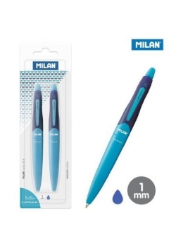 Długopisy niebieskie 2szt Capsule blister MILAN