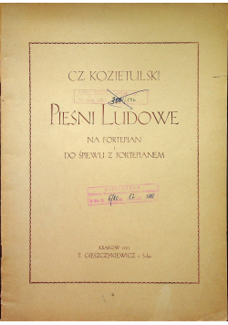 Pieśni ludowe na fortepian i do śpiewu z fortepianem